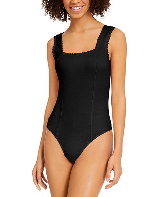 Juniors' Lace-Trim Bodysuit | Macys (US)