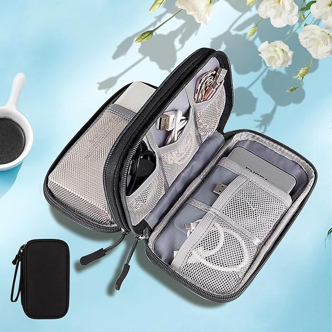 Electronics Organizer Travel Case, Travel Cable Organizer Bag, Earbud Case, Can Store U Disk, Cha... | Amazon (US)