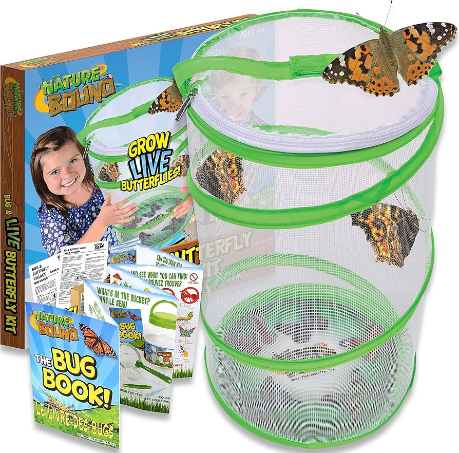 Nature Bound Butterfly Growing Kit - Live Caterpillar to Butterfly Project for Kids - includes Vo... | Amazon (US)