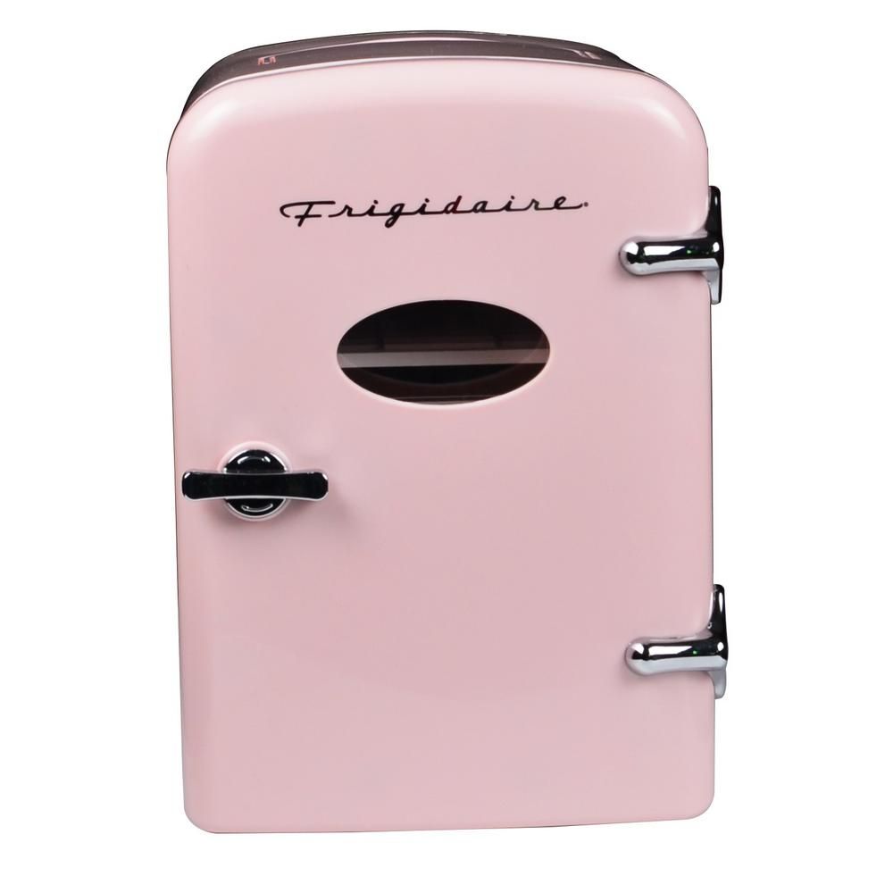 Frigidaire 0.3 cu. ft. 6-Can Retro Mini Fridge in Pink-EFMIS129-PINK - The Home Depot | The Home Depot