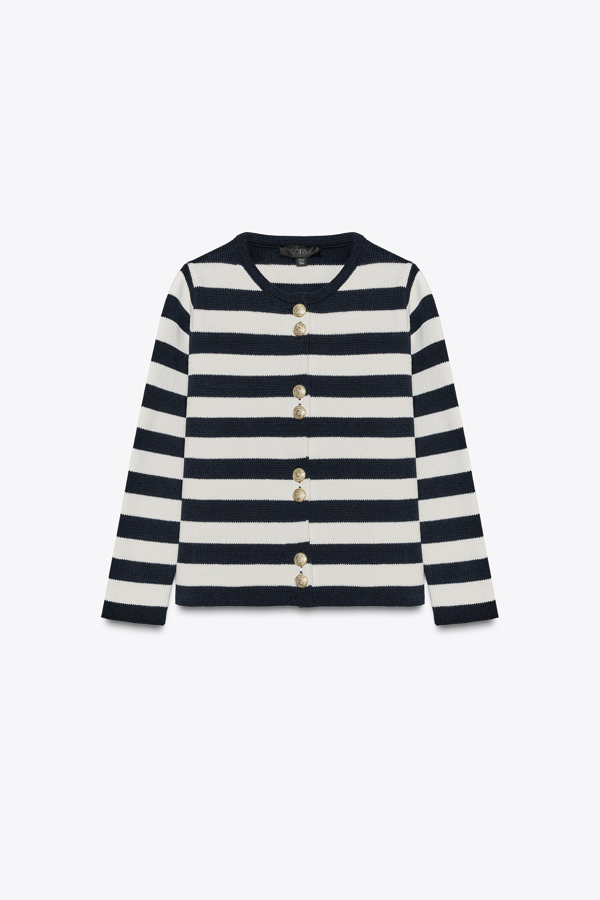 STRIPED KNIT CARDIGAN | Zara UK