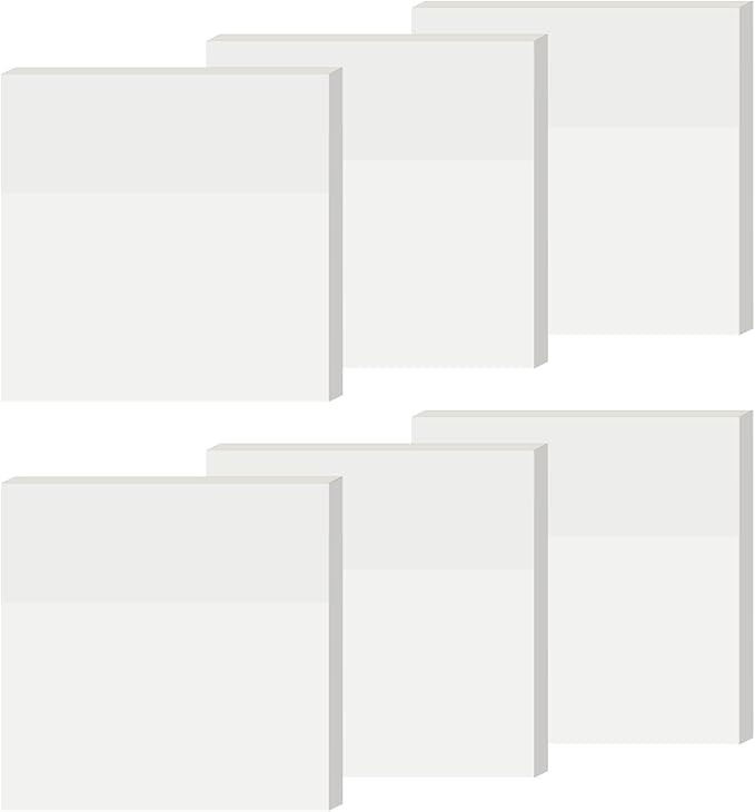 6Pack Transparent Sticky Notes, Clear, 3’’ x 3’’ Translucent, Waterproof See Through, 300... | Amazon (US)