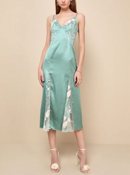 Shop satin party dresses! The Sophisticated Guest Green Satin Embroidered Floral Midi Dress is under $80.

Keywords: Satin dress, party dress, satin midi dress, wedding guest, cocktail party, garden party, date night, day date 



#LTKparties #LTKfindsunder100 #LTKwedding
