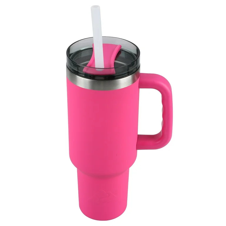 Ozark Trail 40 oz Vacuum Insulated Stainless Steel Tumbler Hot Pink | Walmart (US)