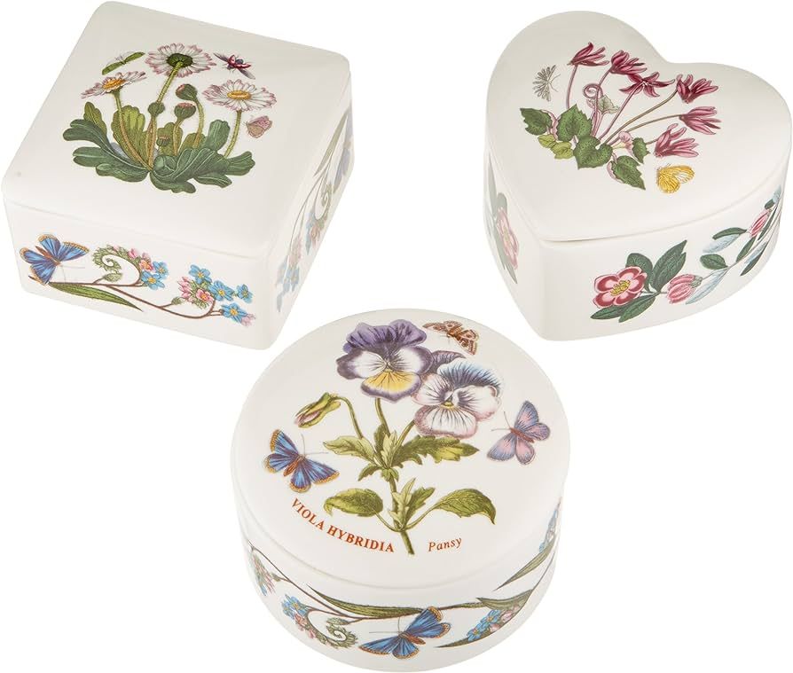 Portmeirion Botanic Garden Set of 3 Covered Boxes | 3.5 Inch Mini Boxes | Ideal for Storing Trink... | Amazon (US)