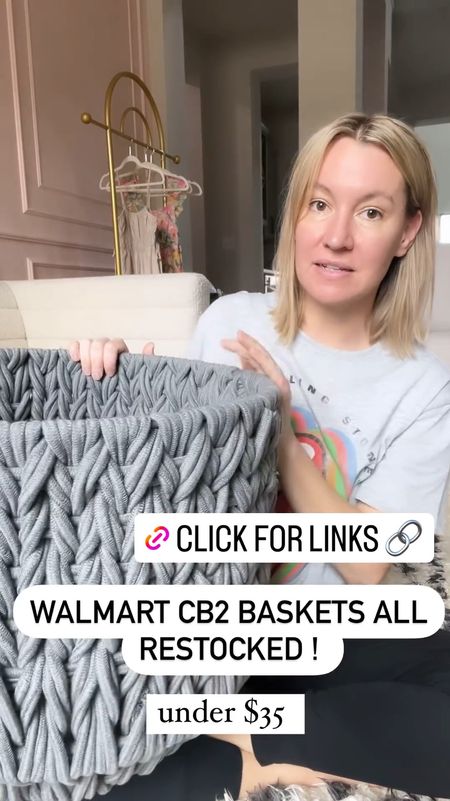 Obsessed with these Cb2 basket lookalikes from Walmart! 

#LTKVideo #LTKfindsunder50 #LTKhome