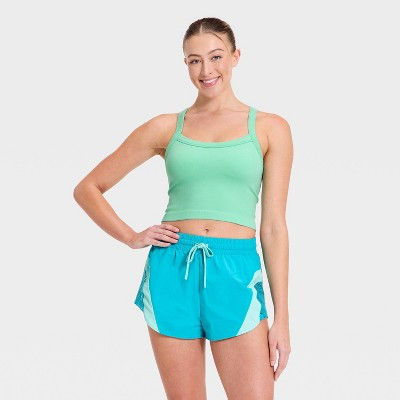 Women's Seamless Cropped Support Tank Top - JoyLab™ Green M | Target