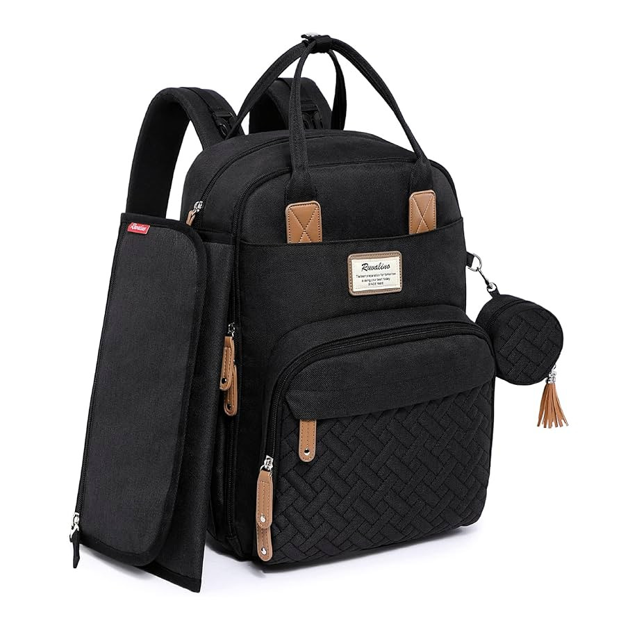 RUVALINO Diaper Bag Backpack, Multifunction Travel Pack Maternity Baby Changing Bags, Large Capac... | Amazon (US)