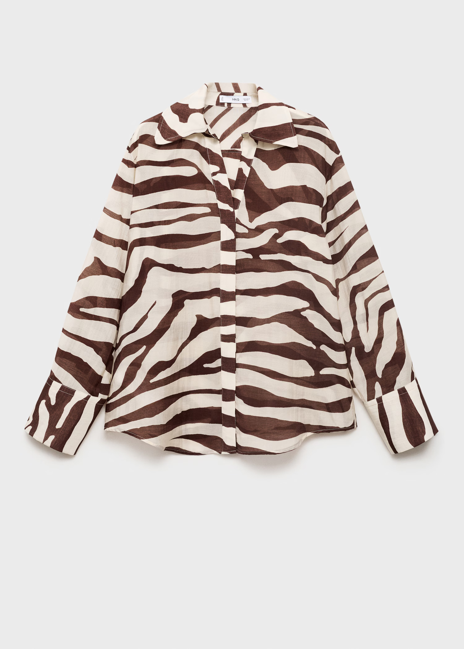 Flowy zebra printed shirt - Women | MANGO USA | Mango (US/MX/AU)