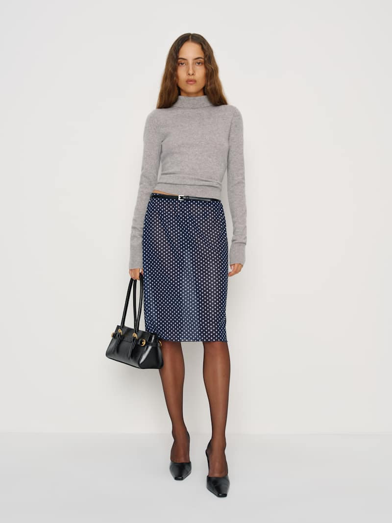 Brodie Sheer Knit Skirt | Reformation (Global)