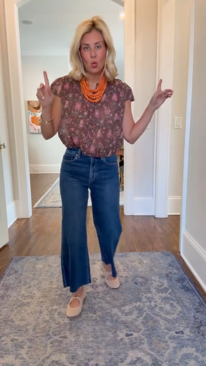 Oh this top is a keeper!! Styled with my new jeans and favorite flats. 
Top - small
Jeans - 26P
Shoes - 7.5 (sized 1/2 down)

#LTKmomlife #LTKPetite #LTKdayinmylife