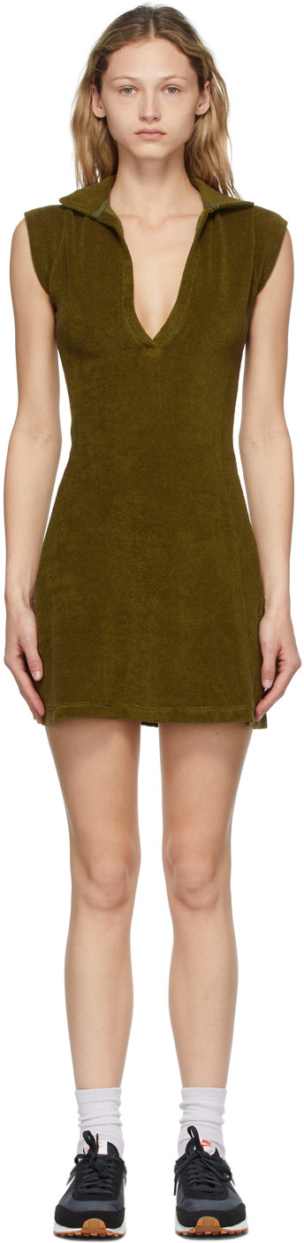 SSENSE Exclusive Green Terry Coco Tennis Dress | SSENSE