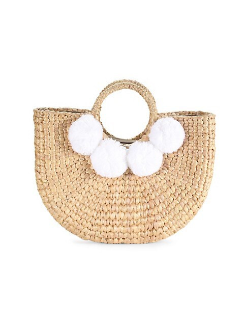 Pom-Pom Seagrass Top Handle Bag | Saks Fifth Avenue OFF 5TH