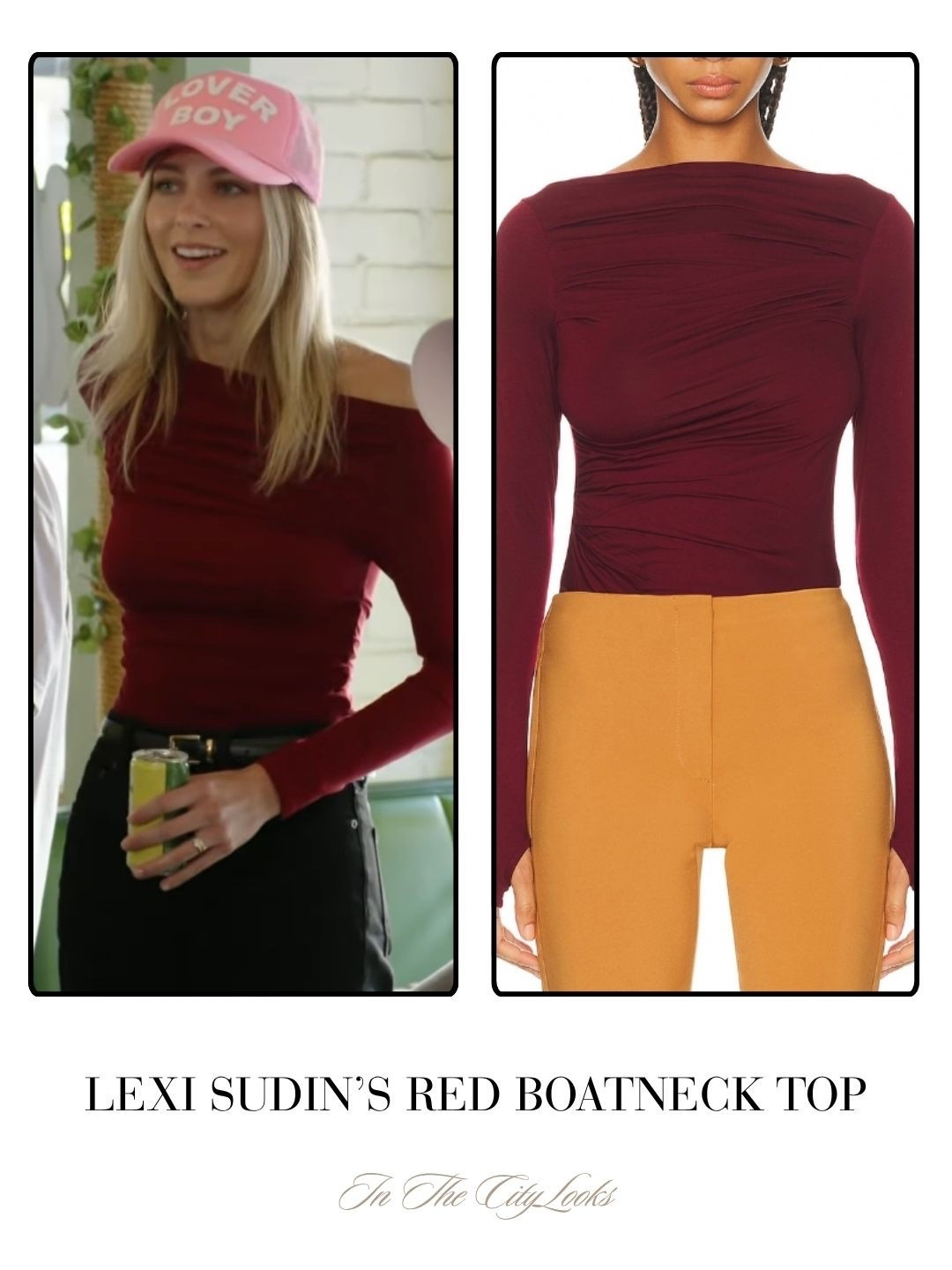 Lexi Sudin’s Red Boatneck Top