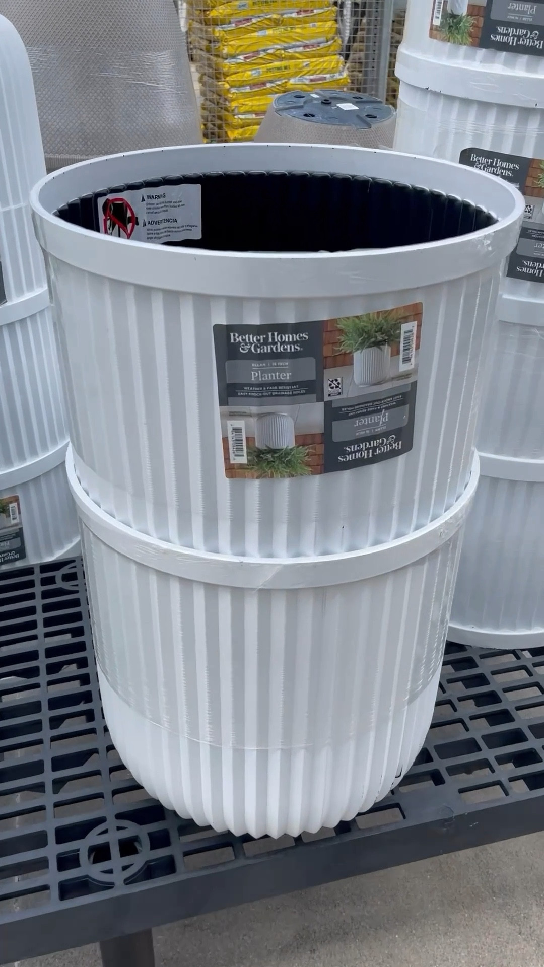 My white fluted planters are back again this year! They sold out quick last year. 
I have these on my back porch. 

#LTKFindsUnder50 #LTKSeasonal #LTKHome