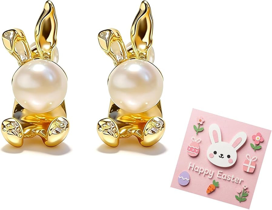 Easter Basket Stuffers Easter Earrings Peeps Cute Bunny Earrings Rabbit Drop Earring Jewelry Spri... | Amazon (US)