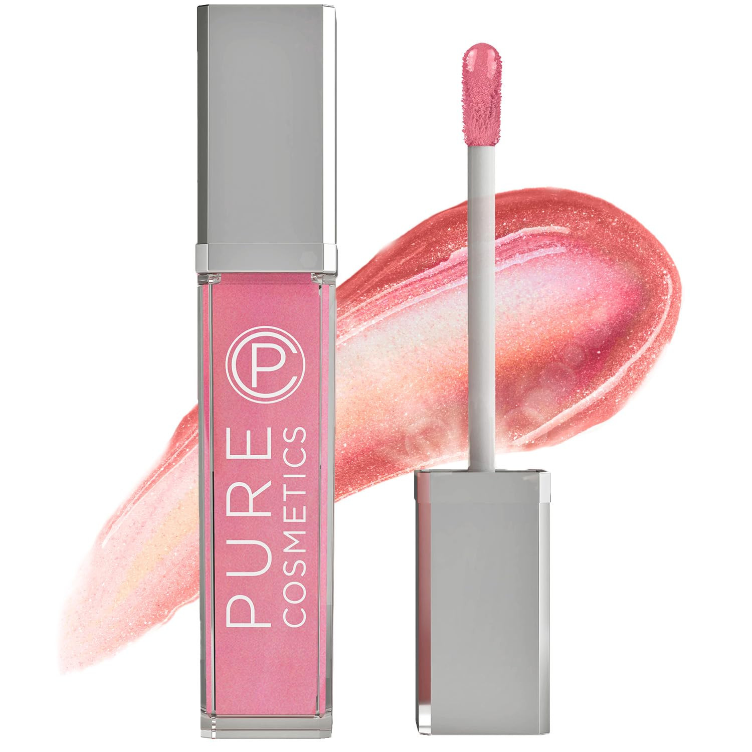 Pure Cosmetics Pure Illumination Lip Gloss - LED-lit Applicator w/Side Mirror - Non-Sticky, Moist... | Amazon (US)