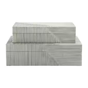 Sagebrook Home White Polyresin Modern Decorative BoxItem #5070932 |Model #16140 | Lowe's