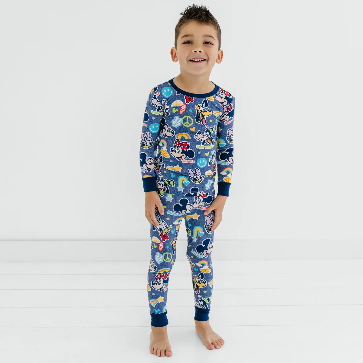 Navy Disney Mickey's Clubhouse Long Sleeve & Pants Pajama Set | Little Sleepies