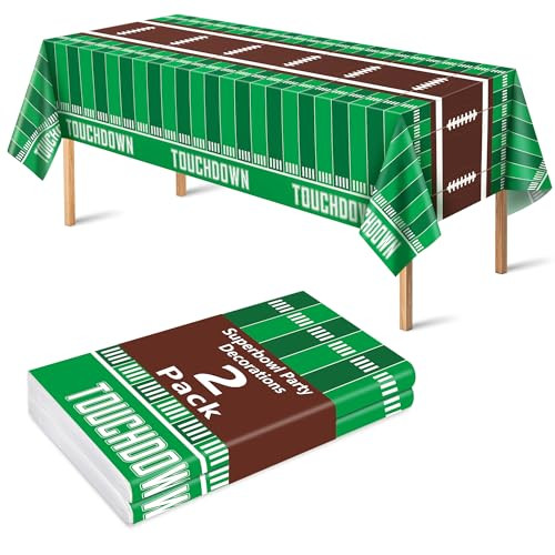 OHOME 2 Pack Superbowl Party Decorations 2025 - Football Party Decorations | Football Tablecloth - Superbowl Party Supplies Favors Decor Accessories for Birthday - Football Banner Backdrop,54" X 108" | Amazon (US)