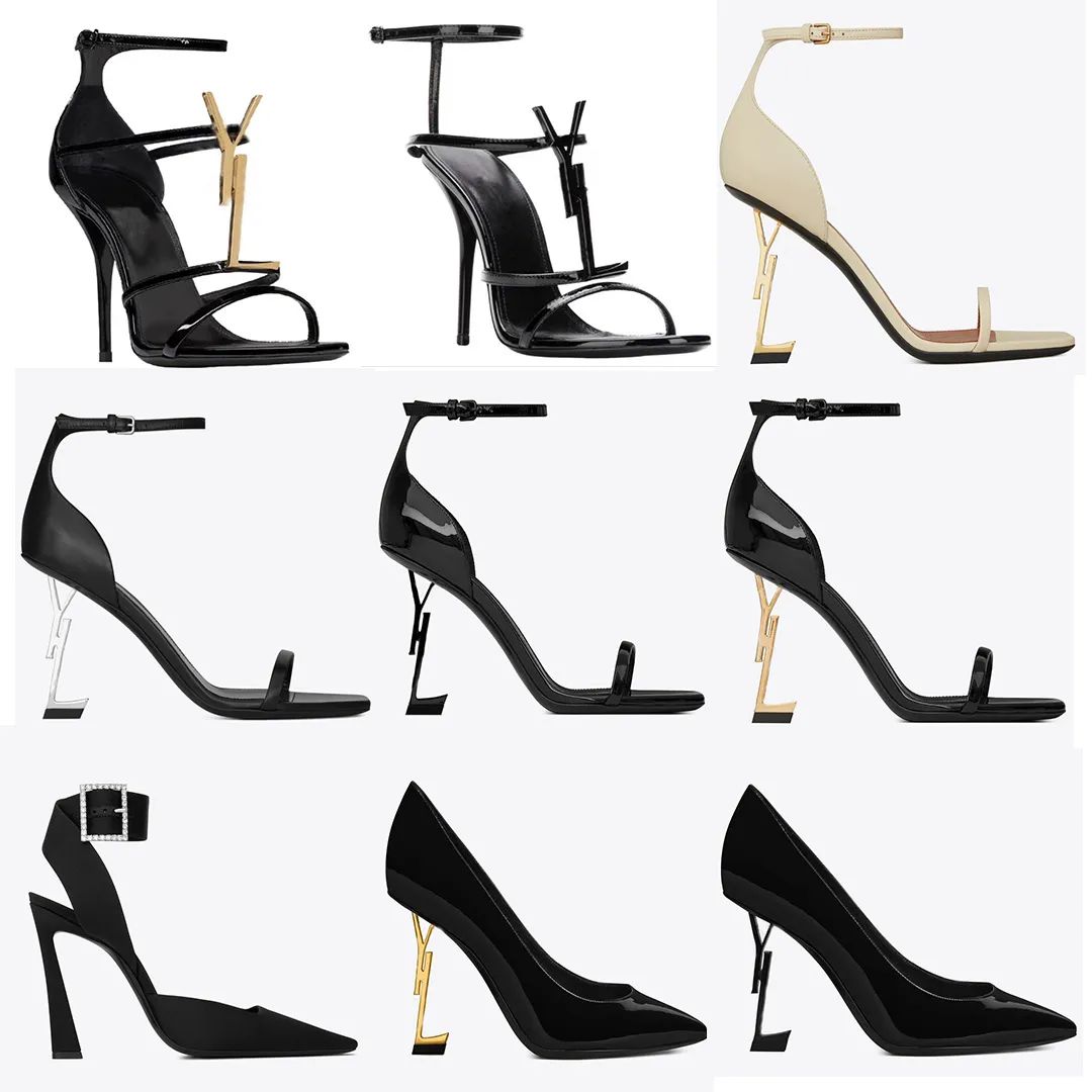 2023 Sandals High heels Saint Laurent Luxurvs Designer shoes heels Paris Dress Classics Women 10c... | DHGate