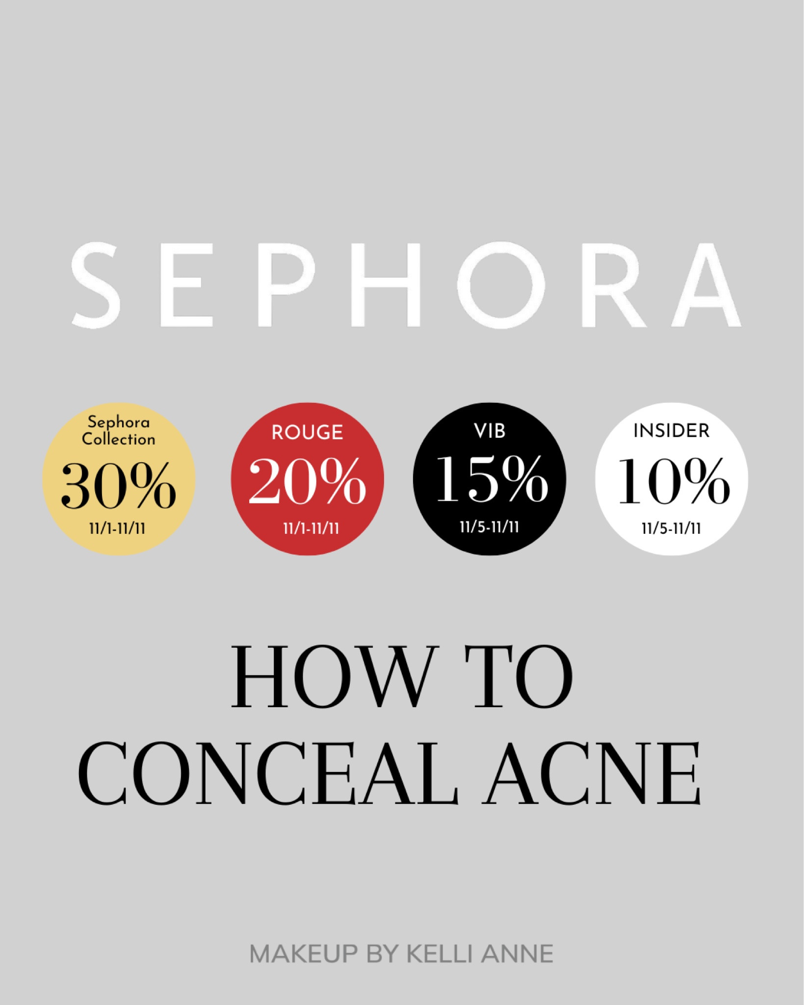 How to conceal acne - Sephora Savings Event 