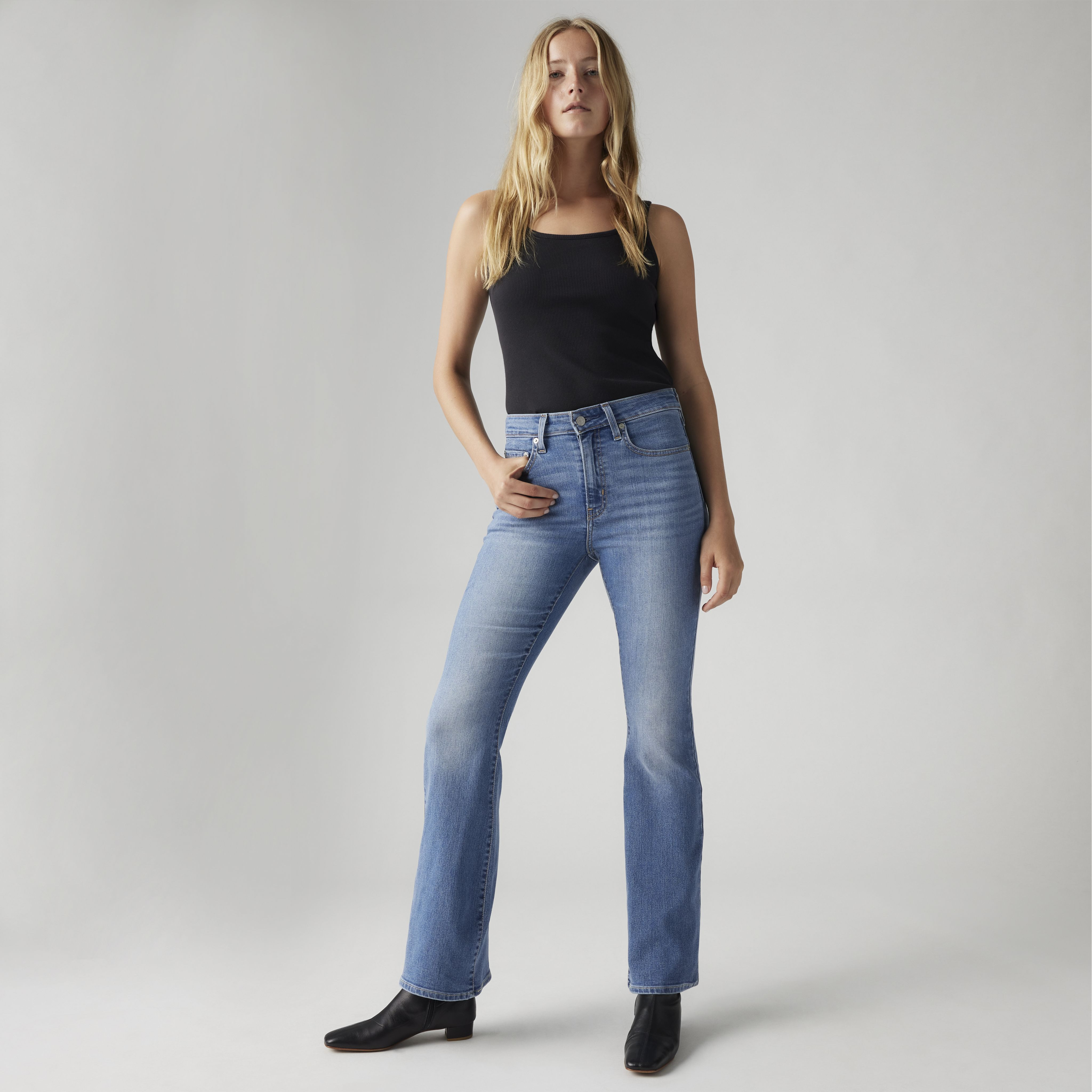 Levi's 726 High Rise Flare Jeans - Women's - 25X28 - Blue | Levi's UK