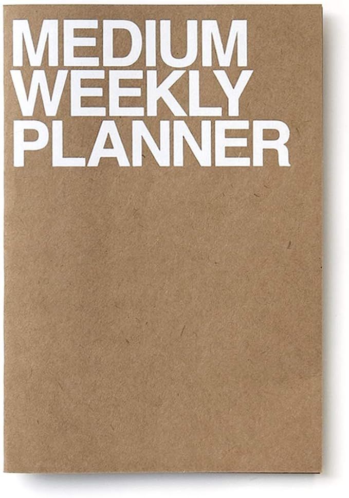 JSTORY Medium Weekly Planner Lays Flat Undated Year Round Flexible Cover One Size Kraft | Amazon (US)