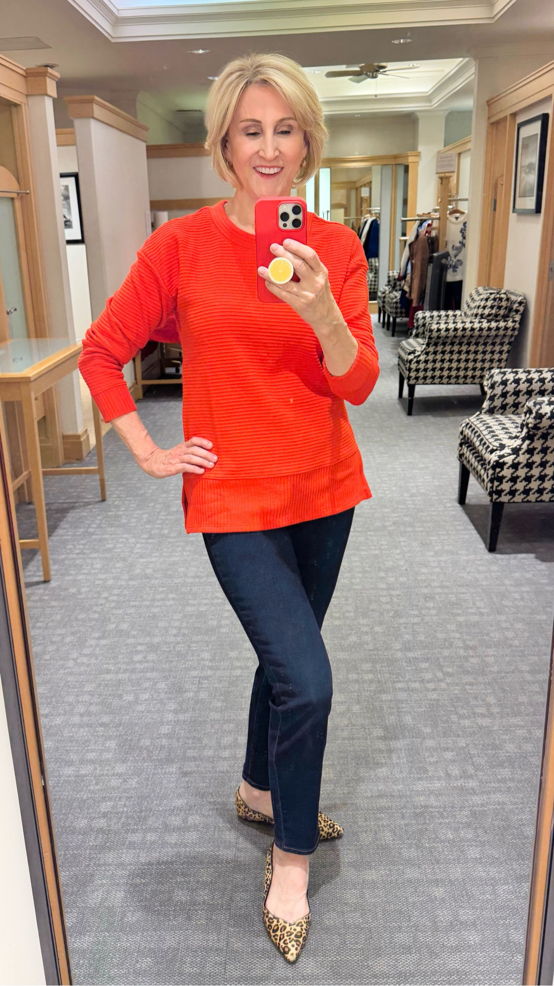 A little pop of color + a little bit of fun 🧡🐆

I’m loving this bright orange tunic pullover from Talbots — it’s one of those pieces that instantly lifts your mood and makes getting dressed feel easy. Paired it with classic denim jeans to keep things grounded, and of course… added my favorite leopard print ballet flats for that perfect touch of personality ✨

This is such an easy, throw-on-and-go kind of outfit, but it still feels put together (which is always the goal, right? 🙈)


#LTKootd #LTKOver40 #LTKSeasonal