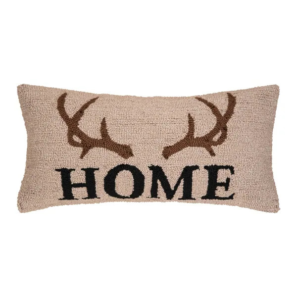 Antler Lodge Hooked 12x24 Throw Pillow | Bed Bath & Beyond