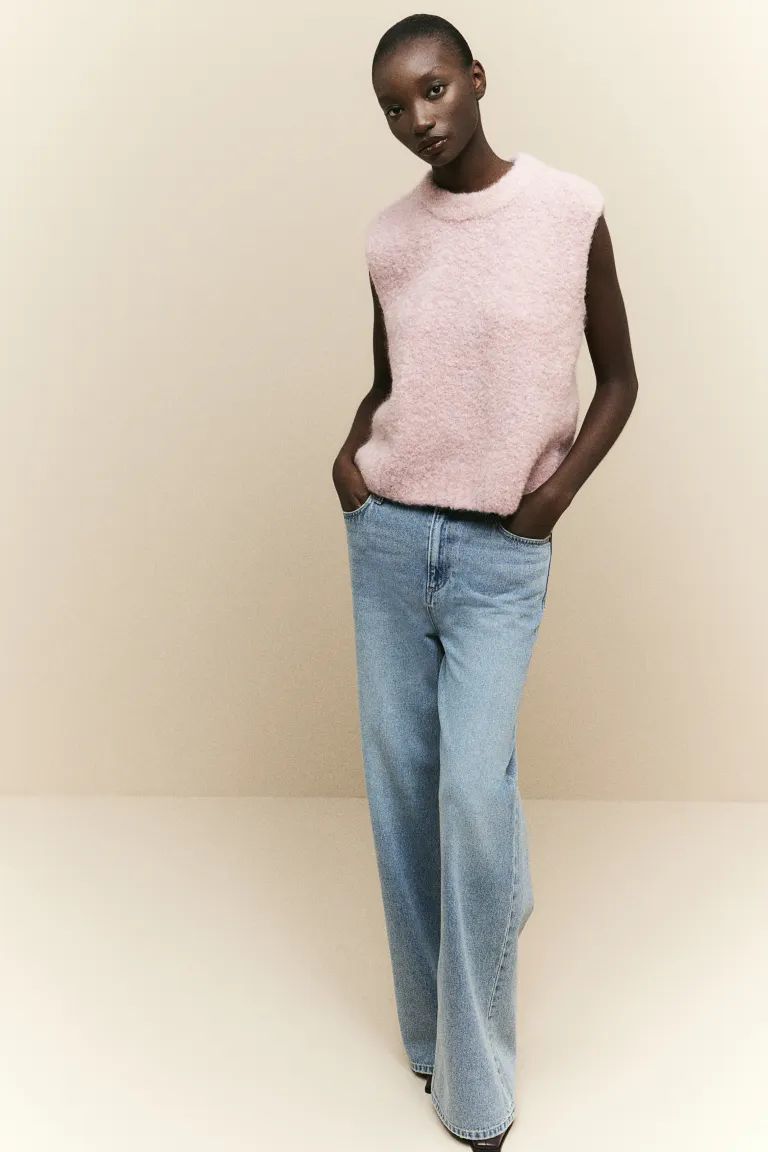 Wool-blend Sweater Vest - Light pink - Ladies | H&M US | H&M (US + CA)