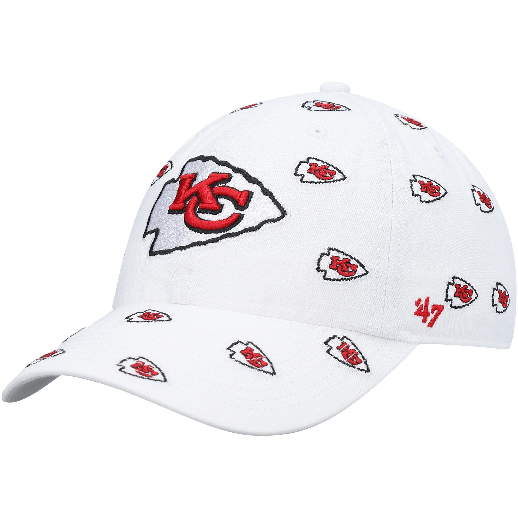 Women's Kansas City Chiefs '47 White Confetti Clean Up Adjustable Hat | NFL Shop