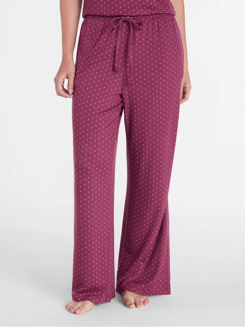 Joyspun Women\u2019s Modal Blend Ribbed Sleep Pants, 29'' Inseam, Sizes XS-3X | Walmart (US)
