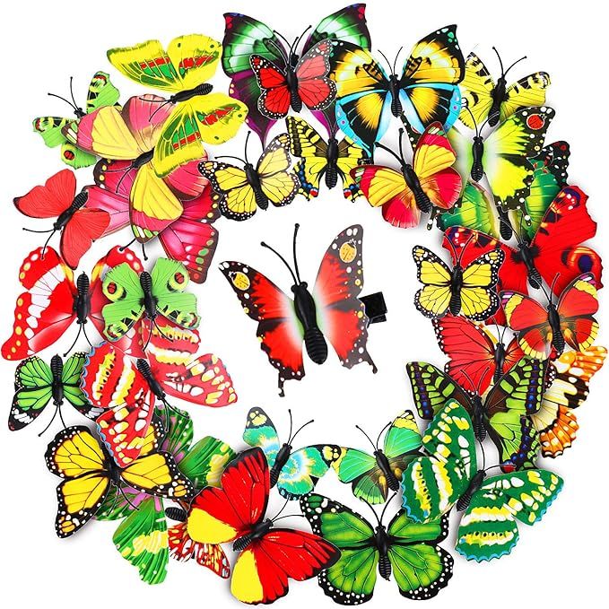 36 Pieces Butterfly Hair Clips Colorful Butterfly Barrettes 3D Valentine's Day Butterfly Hair Cli... | Amazon (US)