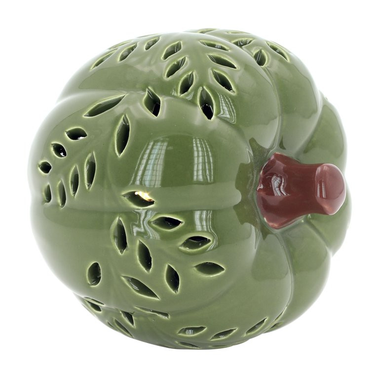 Harvest 4 inch Green Ceramic Light-Up Pumpkin Decor, Way to Celebrate - Walmart.com | Walmart (US)