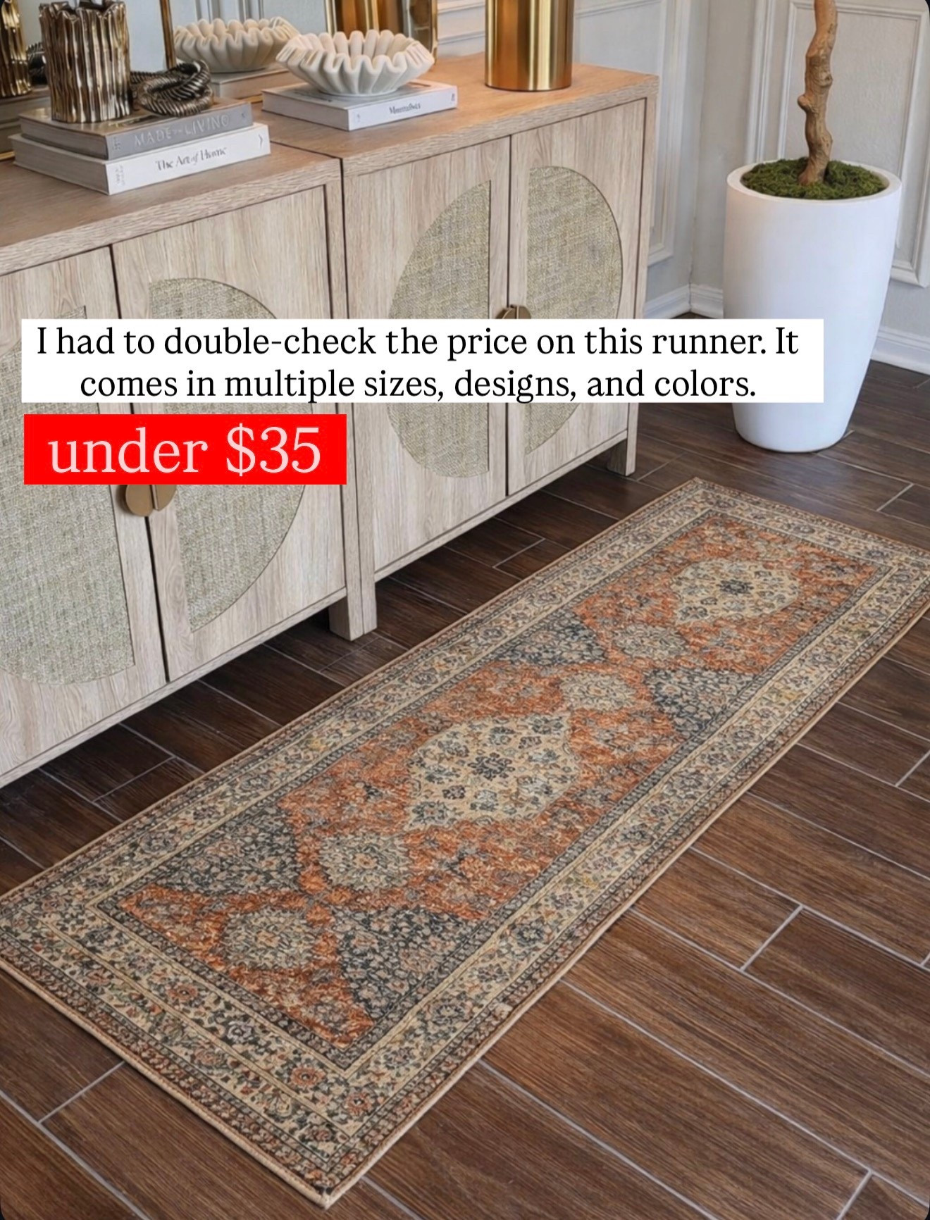I had to double-check the price on this runner. It comes in multiple sizes, designs, and colors.

#LTKHome #LTKSaleAlert #LTKFindsUnder50