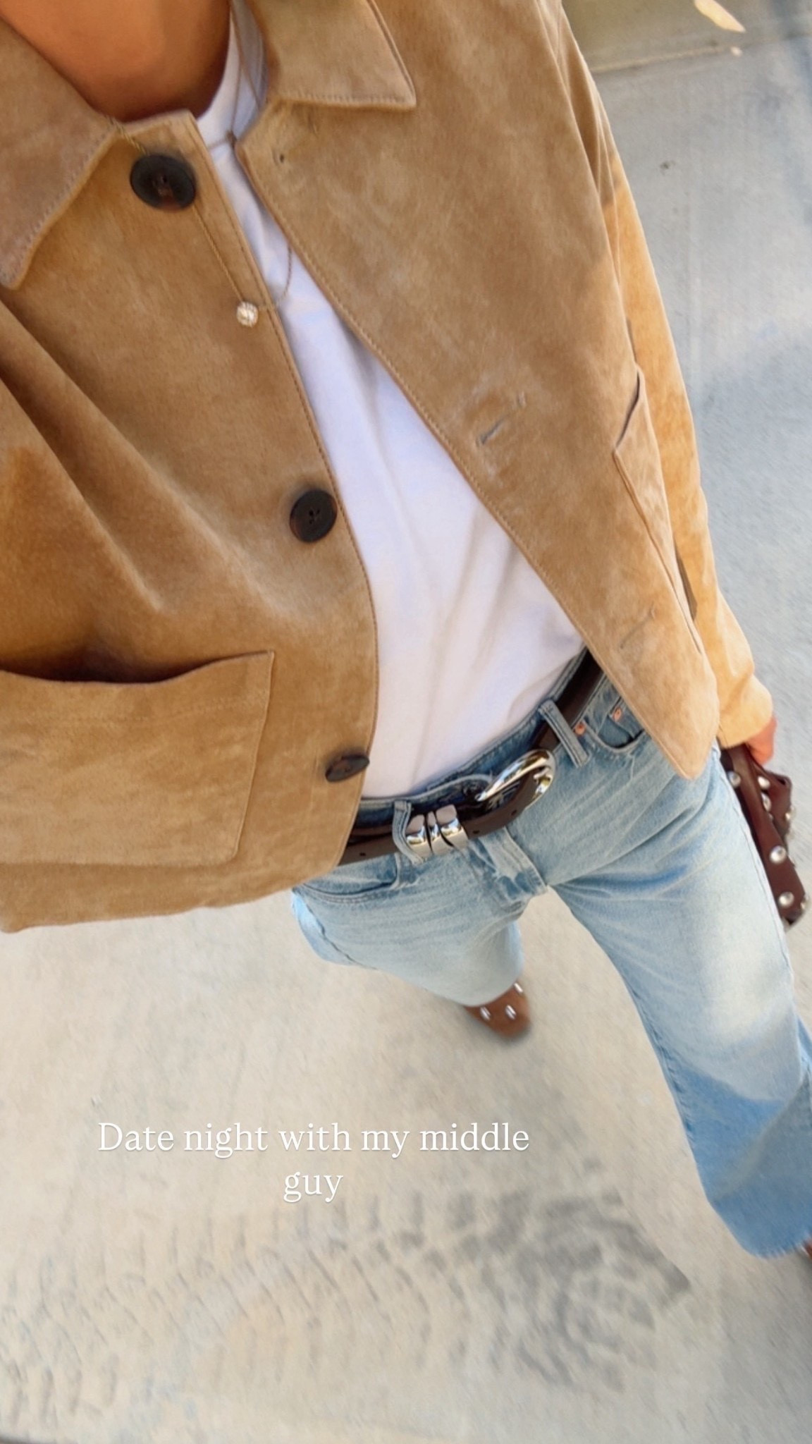 Today's fall outfit. I'm wearing size small in my jacket and jeans fit tts