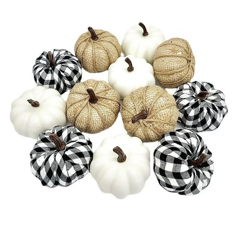Kcocoo 12PCS Faux Foam Mini Pumpkin Halloween Thanksgiving Autumn Pumpkin Decoration Prop | Walmart (US)