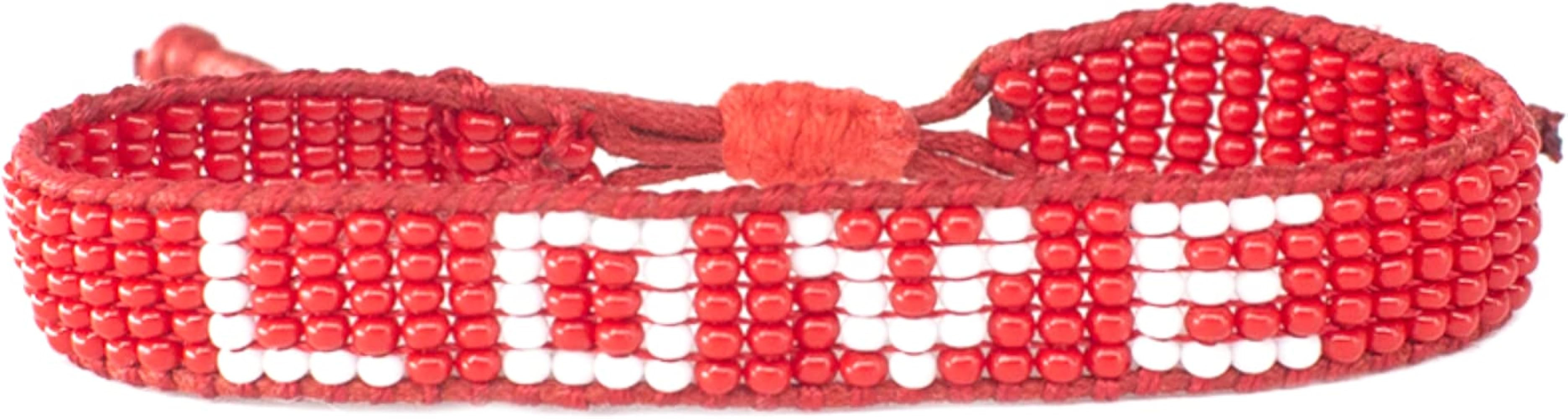 Ubuntu Life Beaded Woven LOVE Bracelet – Handmade Glass Bead Bracelet with Slide Closure, Made ... | Amazon (US)
