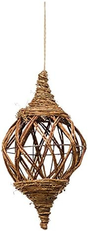 Creative Co-Op Hand-Woven Rattan, Natural Ornament | Amazon (US)
