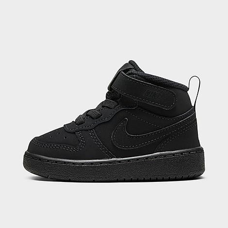 Nike Kids Toddler Court Borough Mid 2 Casual Shoes in Black Size: 9.0 | Finish Line (US)