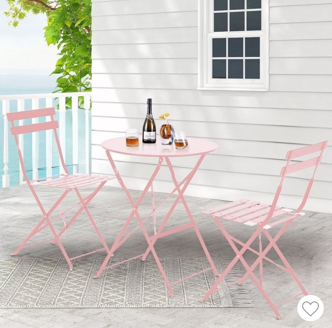 Folding bistro outdoor dining set in pink

Small table with two chairs on sale at target 

#LTKSaleAlert #LTKHome #LTKdayinmylife