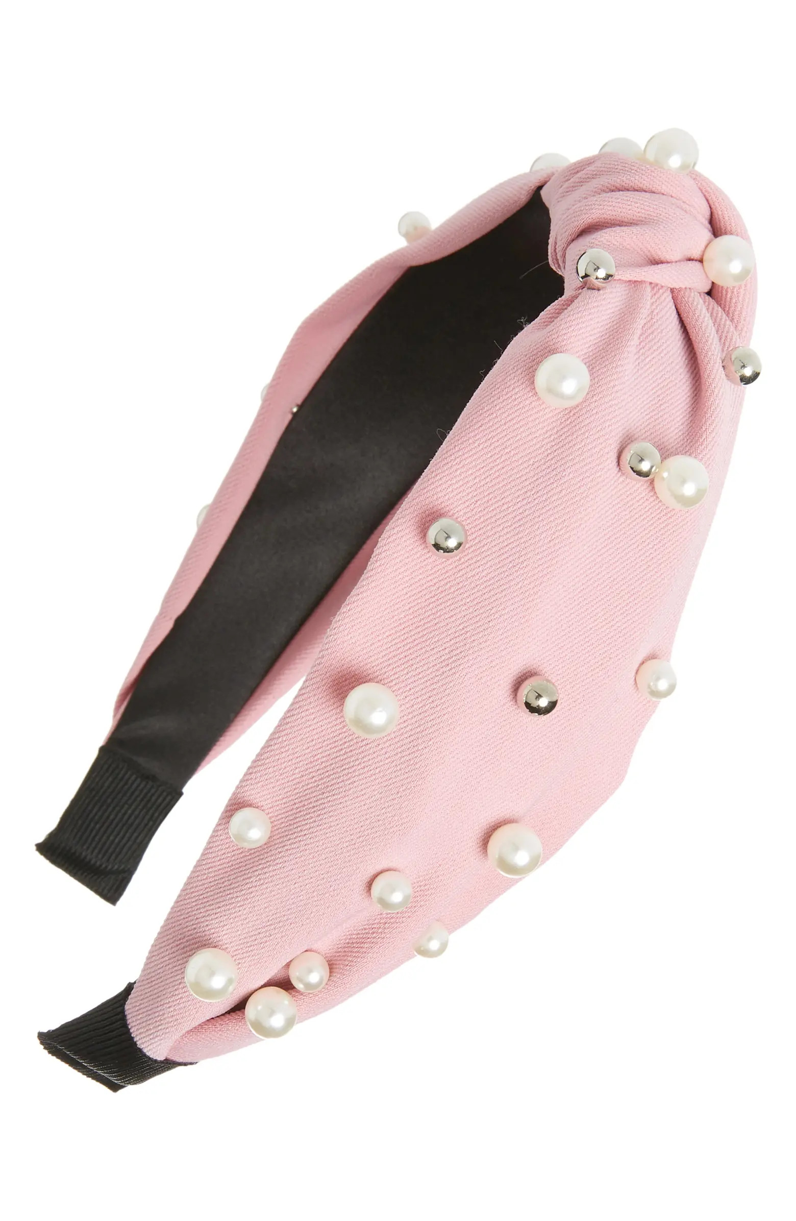 Knotted Imitation Pearl Headband | Nordstrom