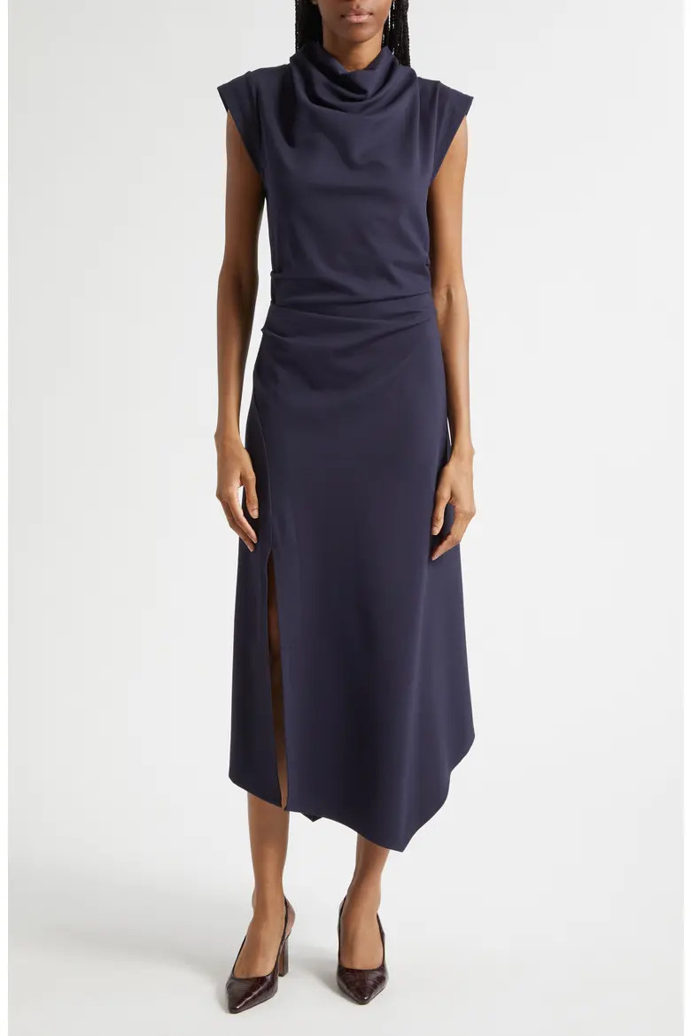 Harlan Ruched Cowl Neck Midi Dress (Women) | Nordstrom | Nordstrom