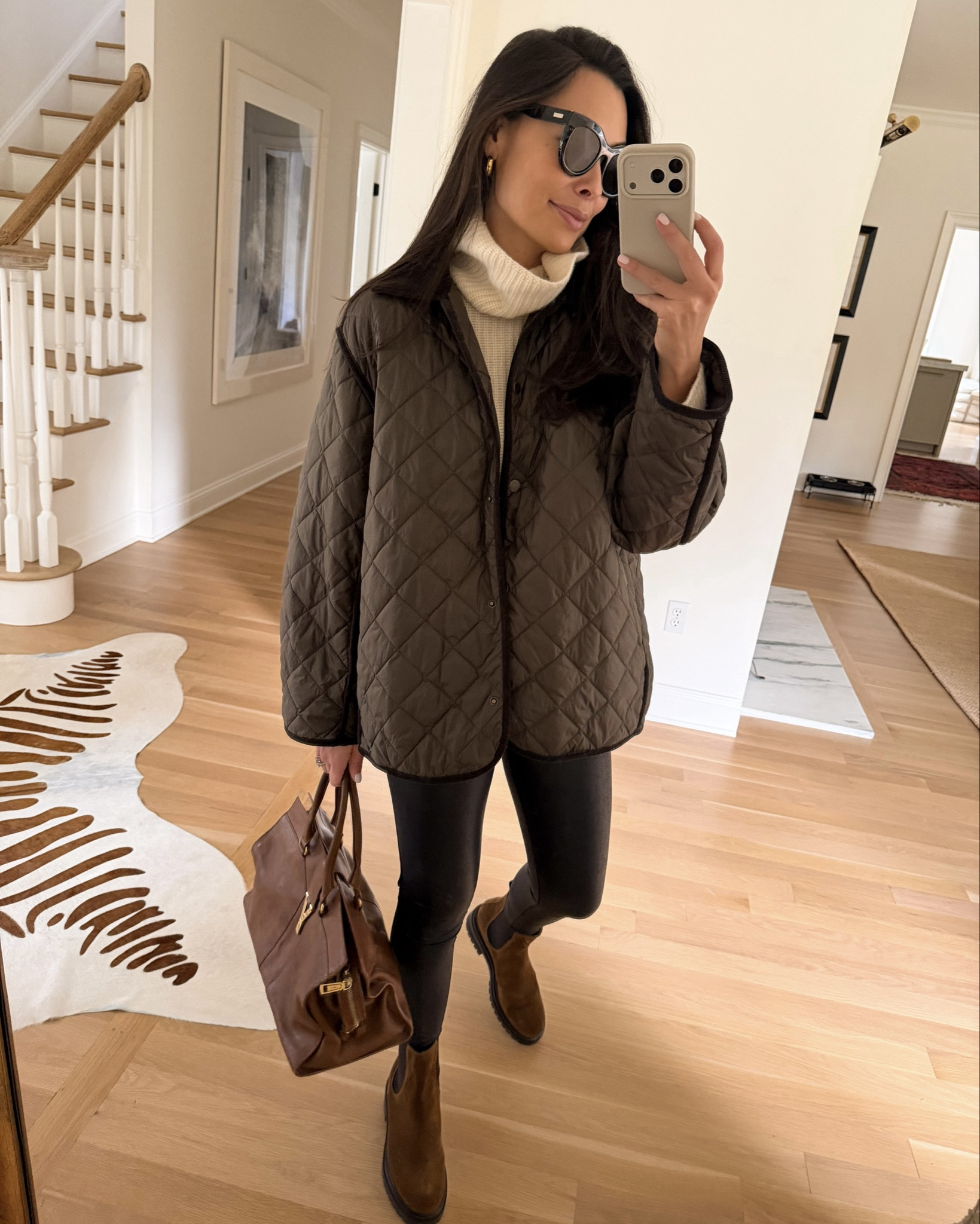 Quilted jacket, fall outfit, winter outfit, boots. 

#LTKSeasonal #LTKdayinmylife #LTKootd