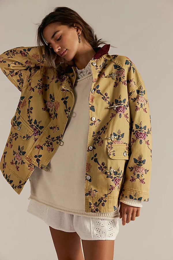 We The Free Printed Denim Barn Coat | Free People (Global - UK&FR Excluded)