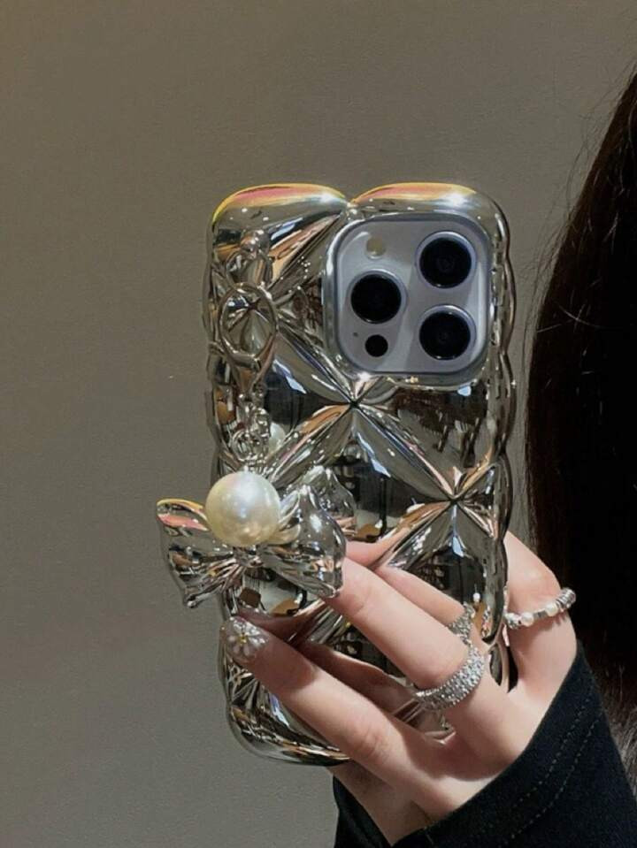 High-End Fashion Diamond-Shaped Grid Pink Phone Case Compatible With IPhone 14 Pro Max/13/11/12 S... | SHEIN