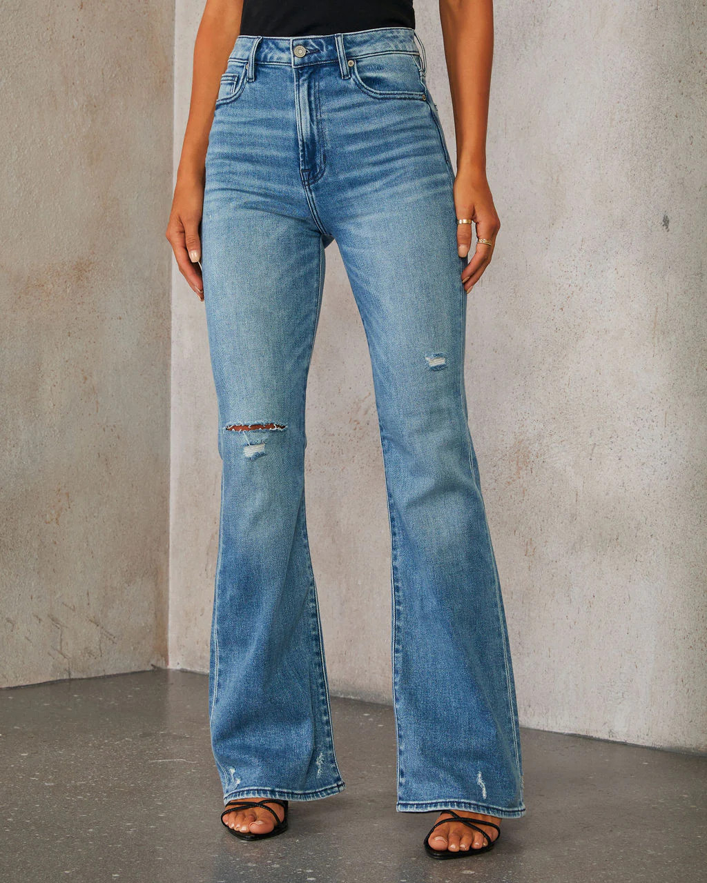 Ayla Super Stretch High Rise Flare Jeans | VICI