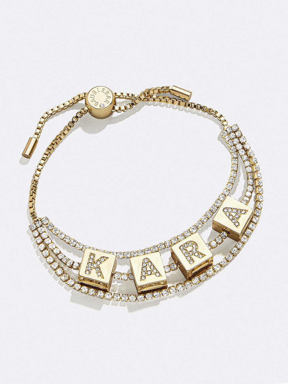 Click & Go Custom Bracelet - Gold/Pavé | BaubleBar