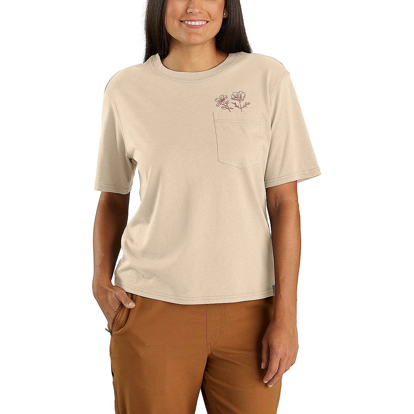 Carhartt Women's Loose Fit Lightweight Flower Pocket T-shirt | Academy | Academy Sports + Outdoors